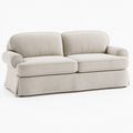 2-Sitzer Sofa 180 x 90 x 85 cm Beige mit Textilbezug im Landhausstil