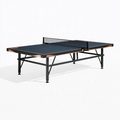 Tischtennisplatte 274 x 152.5 x 76 cm Schwarz Kupferfarben mit Stahlgestell und Netz für Indoor-Spiel